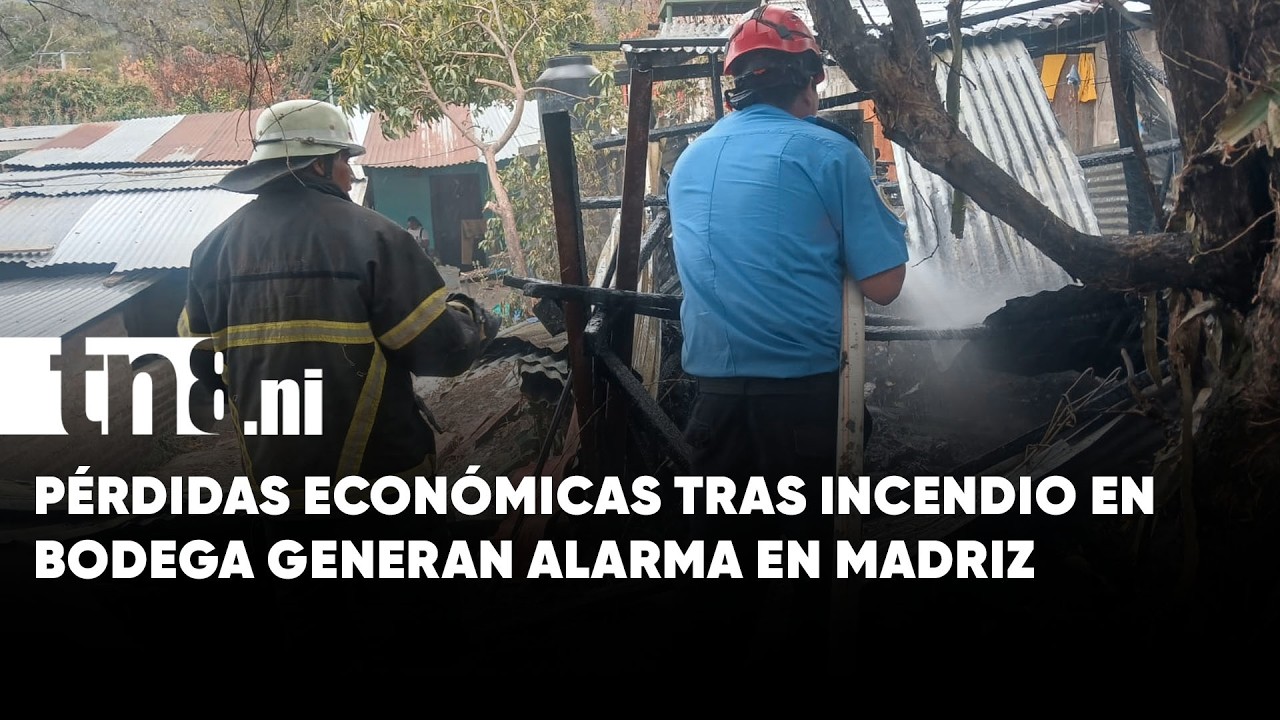 Voraz incendio reduce a cenizas bodega con granos básicos en Madriz