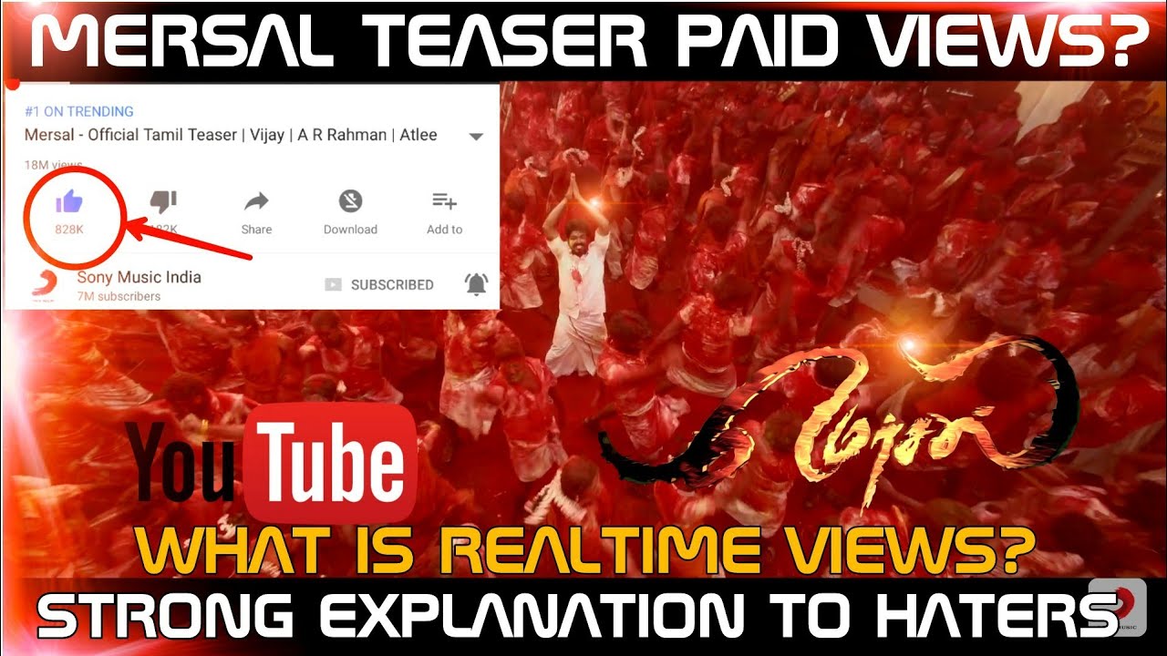 Did #Mersal Teaser Got Paid Likes And Views ? | Clear Explanation With Strong Message To Haters 😎🔥