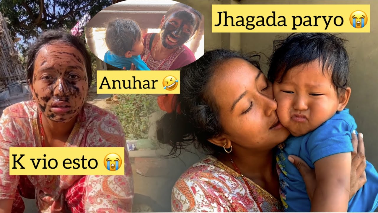 Budobudi jhagada paryo 😭 k vako anuharma 🤣#hemthatal #husbandwife 