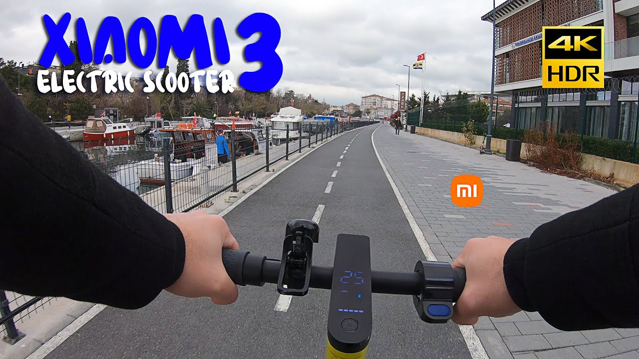 Xiaomi Mi Electric Scooter 3 - Istanbul Kadıköy Ride (Environment Sound Only) 4K