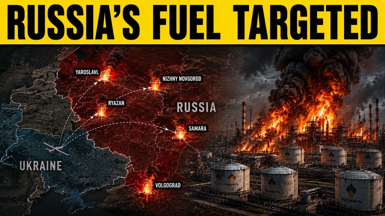 Russian refinery supplying to Putin&rsquo;s army, struck by UAVs 300 km from Ukrainian border