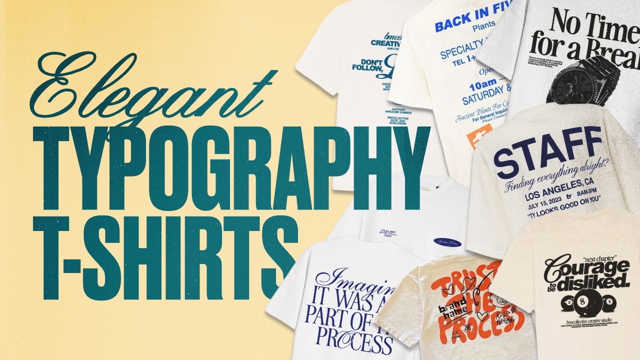 How To Make Trendy Bold Typography T-Shirt Designs