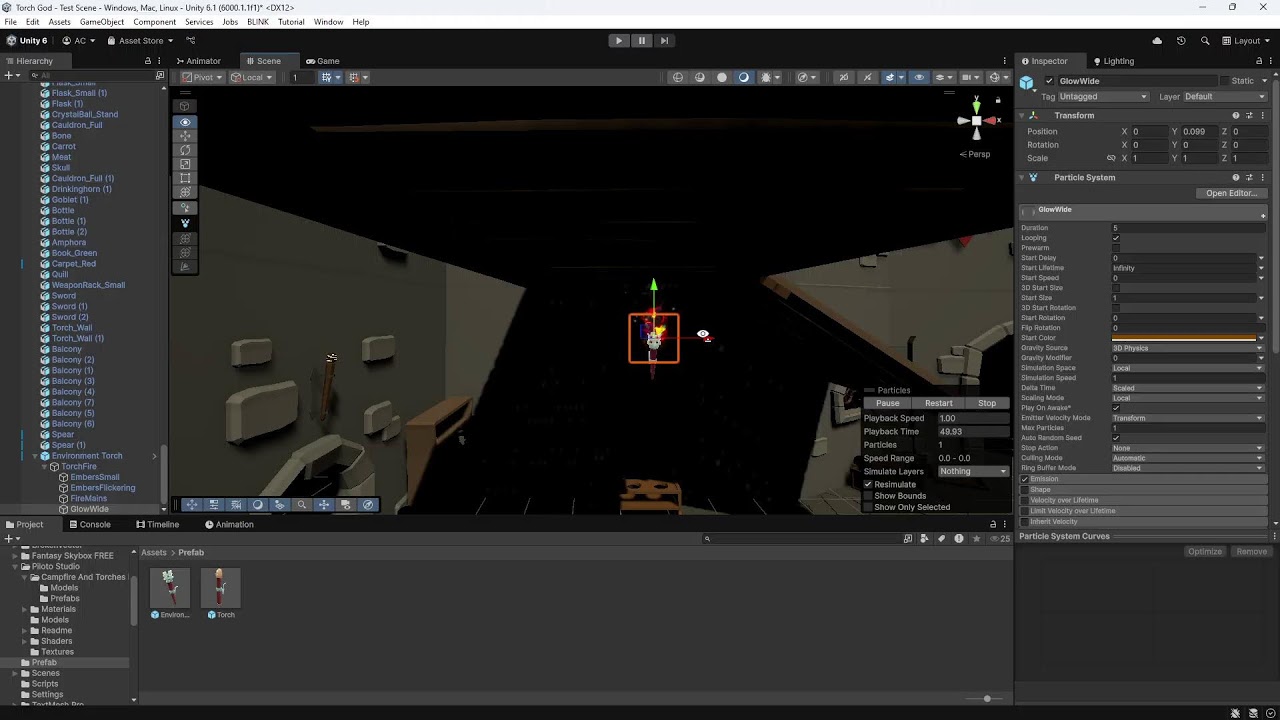Working on a project in Unity | Torch God | Unity Engine - Stream 3