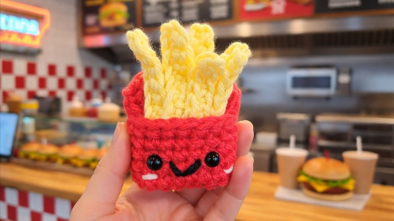 DIY Papas fritas a crochet 