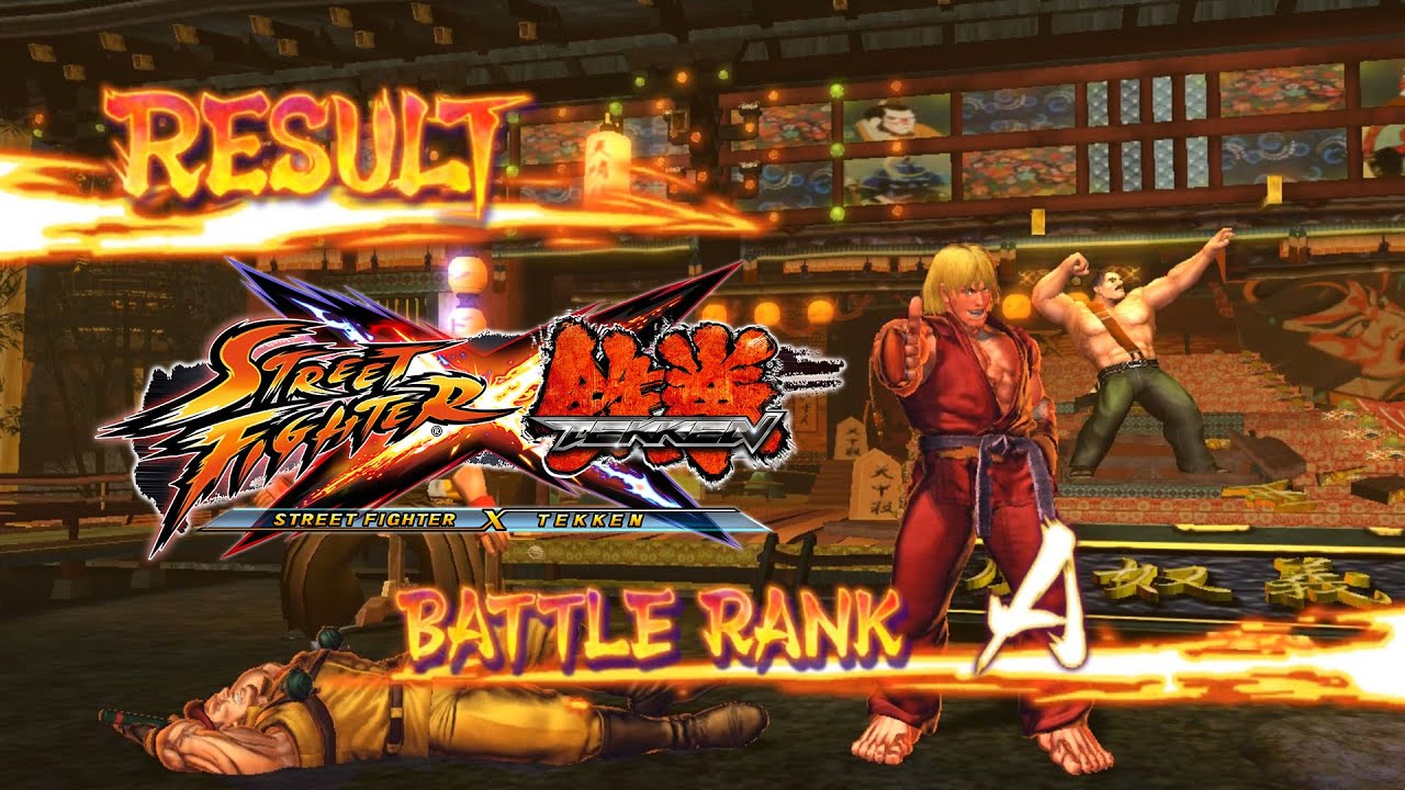 STREET FIGHTER X TEKKEN | (Ryu+Ken) Vs (Rolento+Ibuki) - FAST FIGHT..!! HARD AI..!! RANK A (PERFECT)