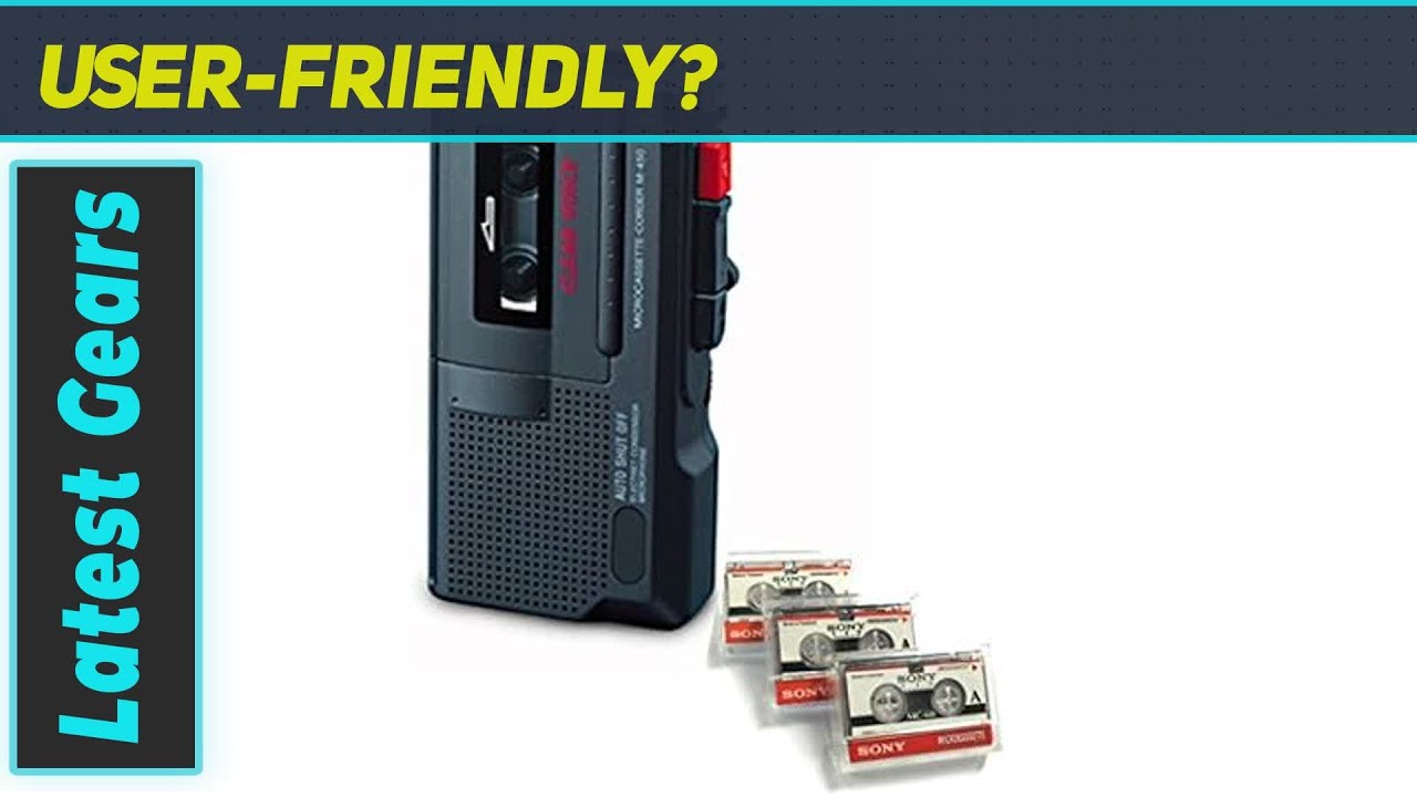 Sony M-450 MicroCassette Recorder with 3 New Tapes - Unmatched Performance!