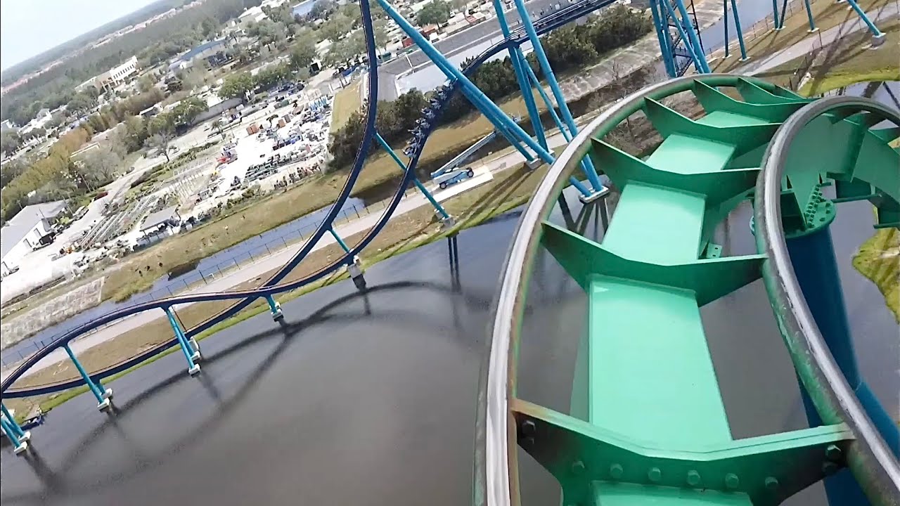 Kraken Front Seat POV 2025 FULL HD SeaWorld Orlando