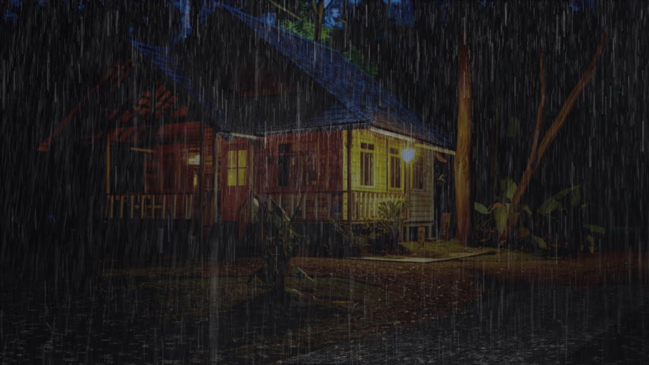 Perfect Rain Sounds for Sleeping | Steady Night Rain with Light Thunder Ambience