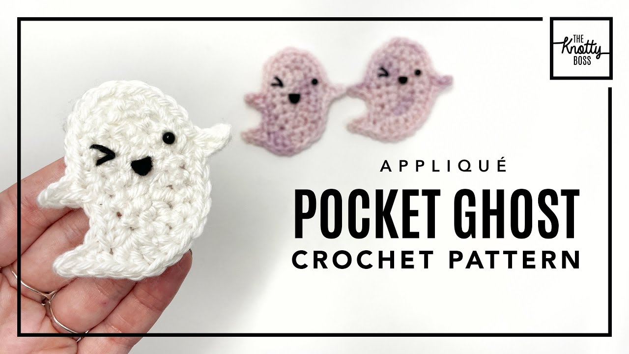 Pocket Ghost -  Applique - Crochet pattern