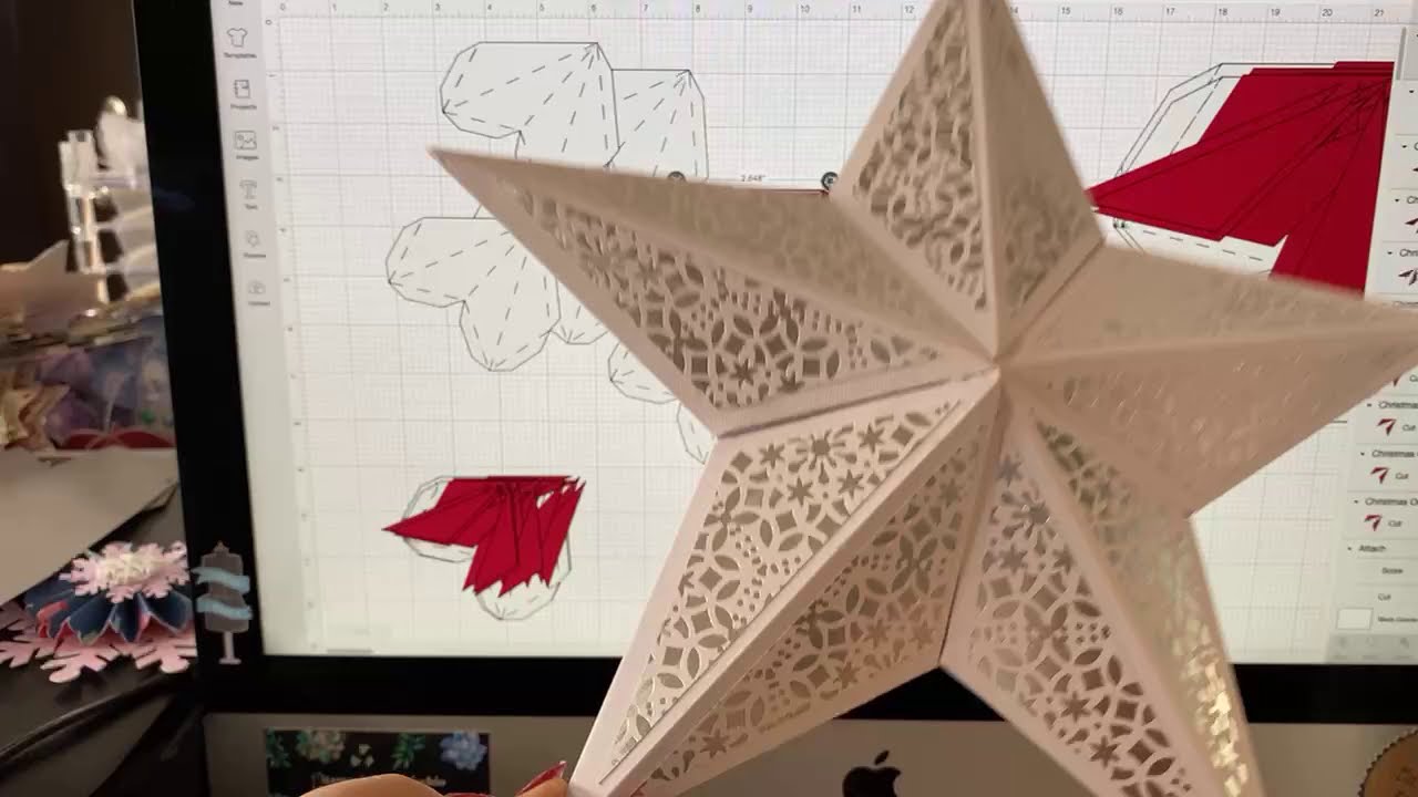 3D Paper Five Pointed Stars with your Cricut