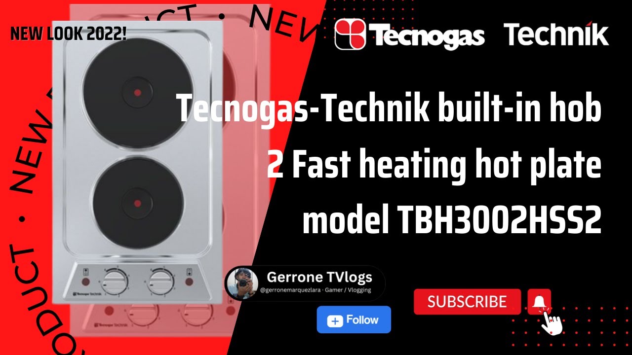 Tecnogas-Technik built-in hob 2 Fast heating hot plate model TBH3002HSS2 (new look model 2022)