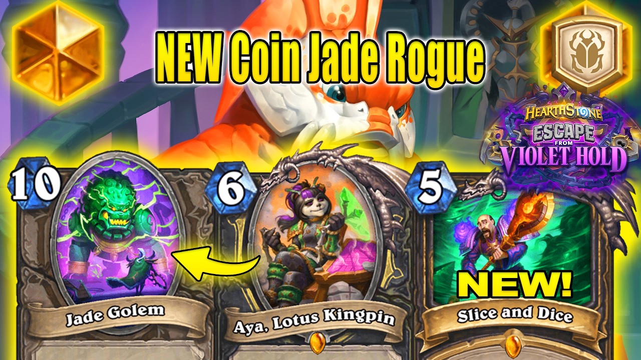 I Tried The NEW Aya Jade Coin Rogue Early At Theorycraft Event Escape from Violet Hold | Hearthstone