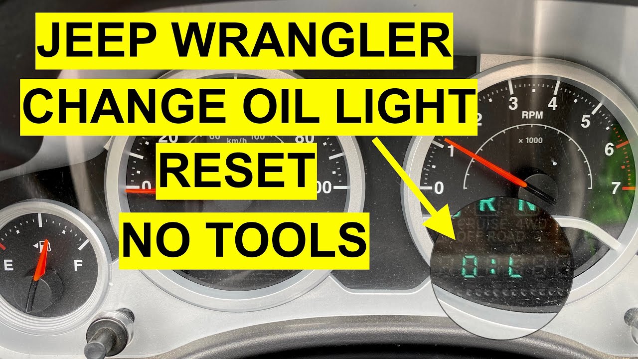 How To Reset Change Oil Light On Jeep Wrangler JK 2007-2011