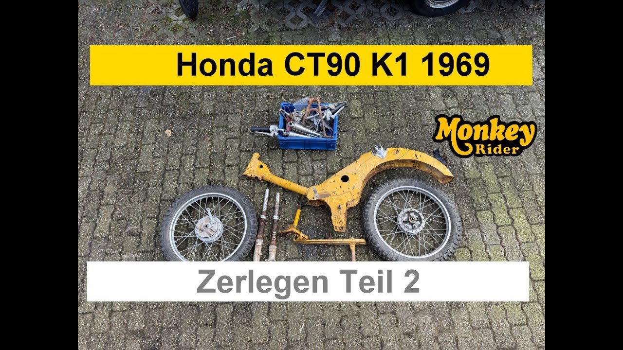 Honda CT90 K1 Hunter Cub 1969, 4. Das Zerlegen geht weiter