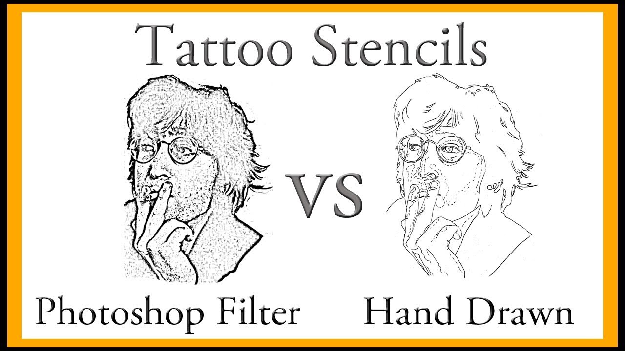 Tattoo Thermal Stencils: Photoshop Filter vs Hand Drawn