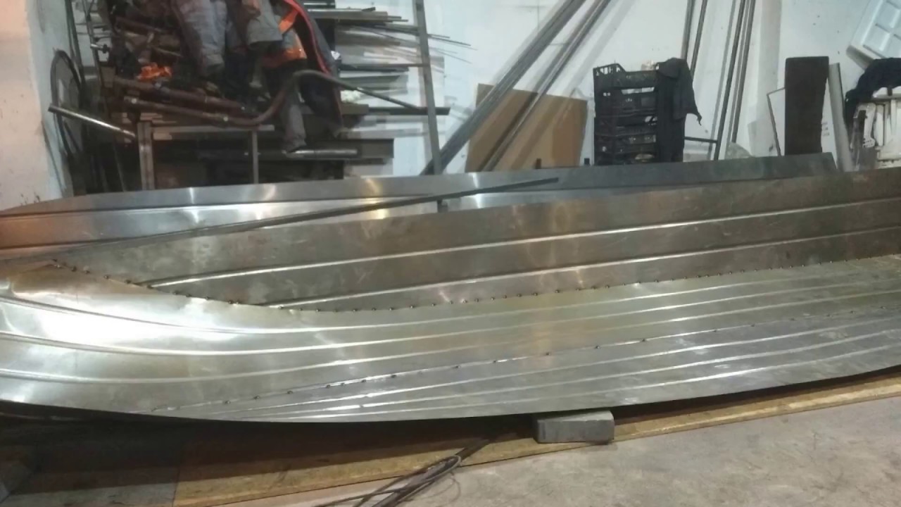 Produkcja łódki  z blachy homemade building boat metal steel