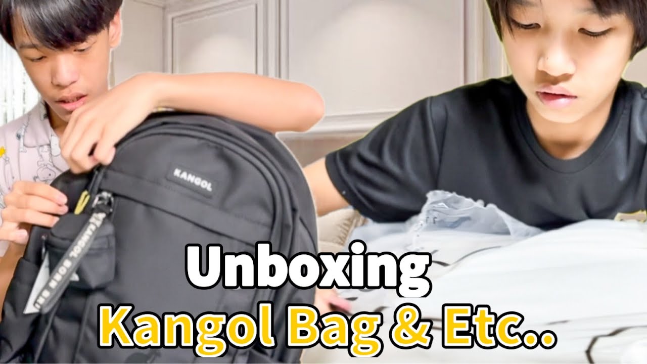 [VLOG] Unboxing Kangol Bags, Clothes, Bed Sheet and Experimental ToolsㅣKangol Bag