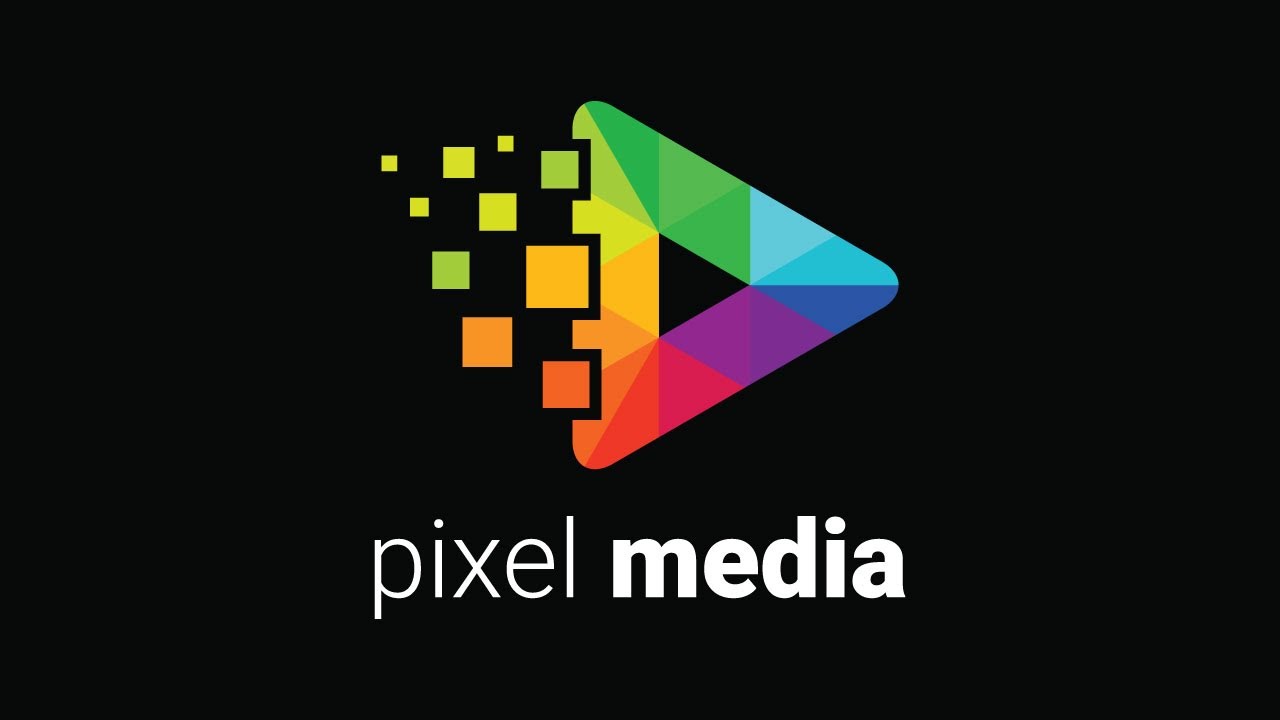 Pixel media logo design (Adobe Illustrator cc)