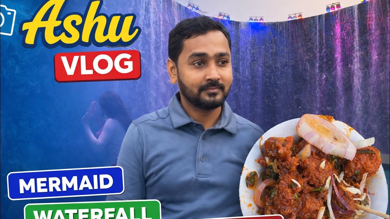 ✅ Mermaid Waterfall Vlog 😍 | Street Food +Waterfall Fun | Ashu Vlog
