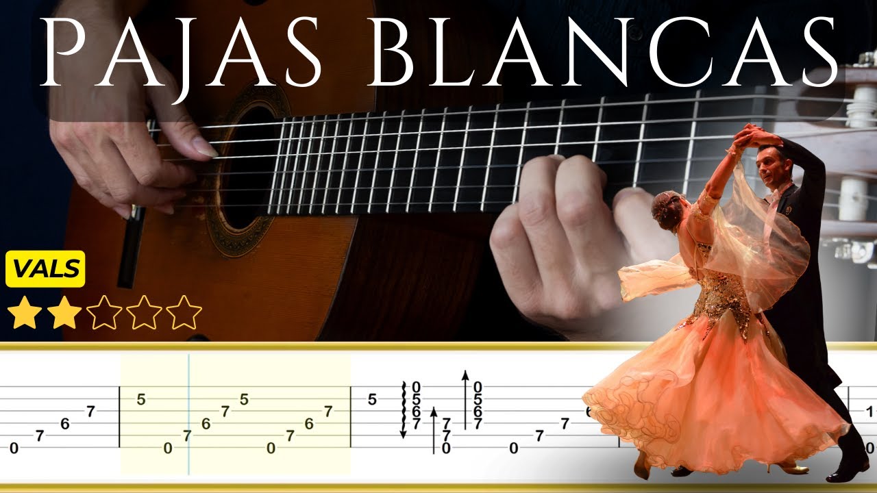 PAJAS BLANCAS (Vals) 🎸 José Pierri Sapere || Tutorial para Guitarra Clásica + TABS