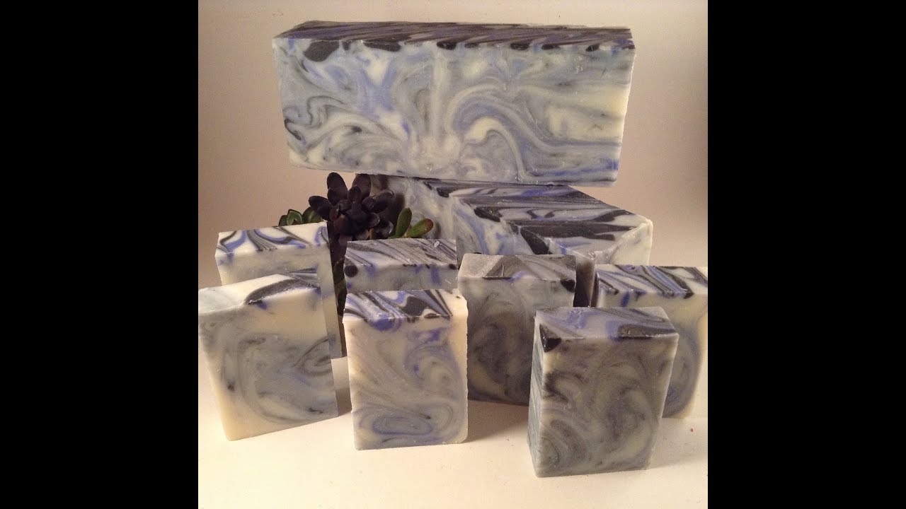 Black Pepper Tallow soap goat milk, honey powder | In The Pot ITP swirl cold process