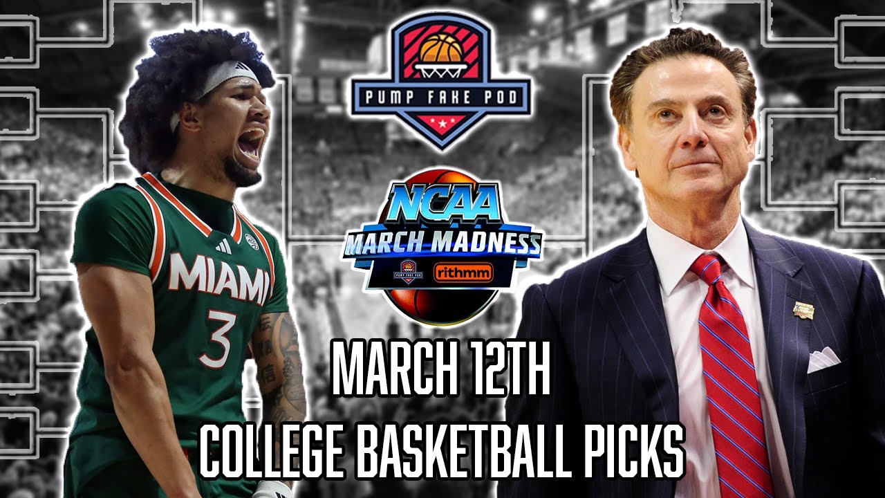 NCAA MENS BASKETBALL CONFERENCE TOURNAMENT PICKS || MARCH 12TH