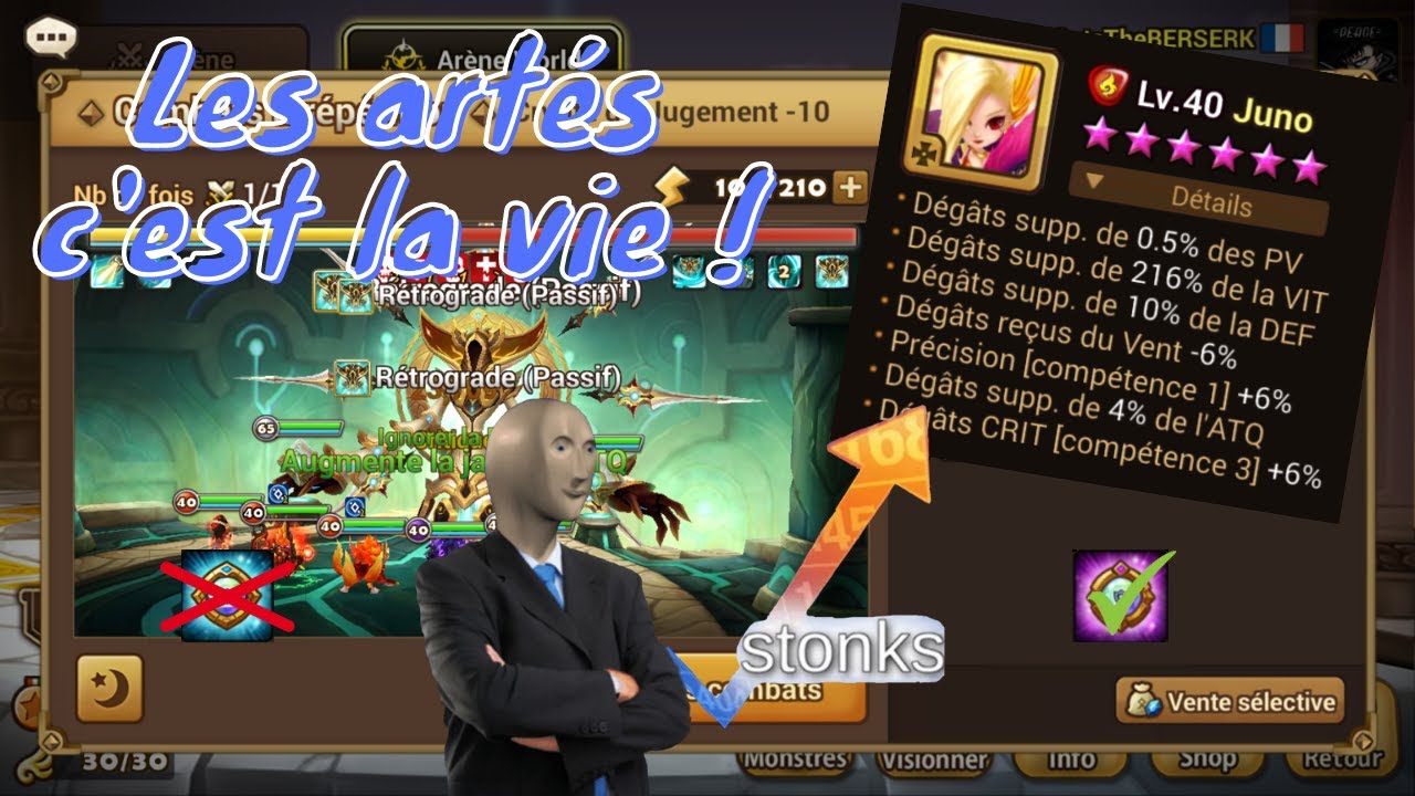 Farmer les artéfacts pour progresser dans Summoners War !