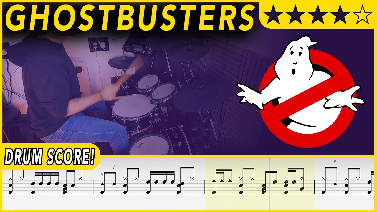 Ghostbusters - Ray Parker Jr. | DRUM SCORE Sheet Music | #370 DRUMSCRIBE