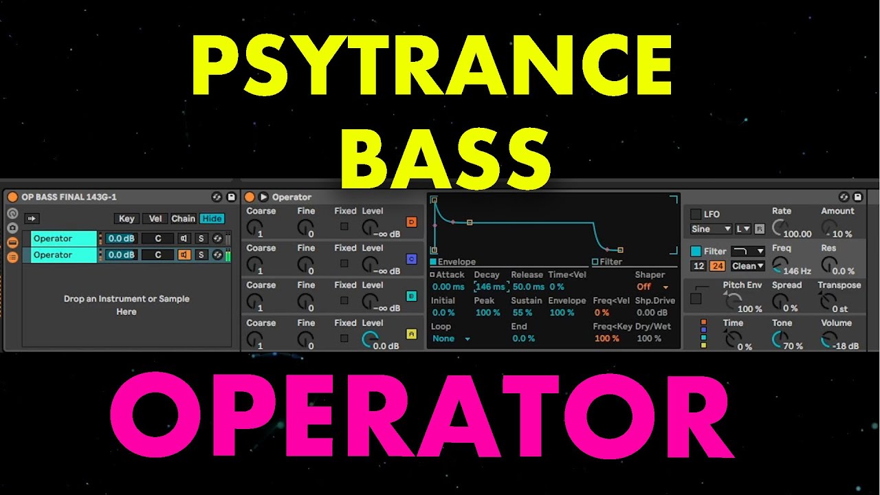 Psytrance Bass With Ableton's Operator - Psytrance Tutorial Ableton