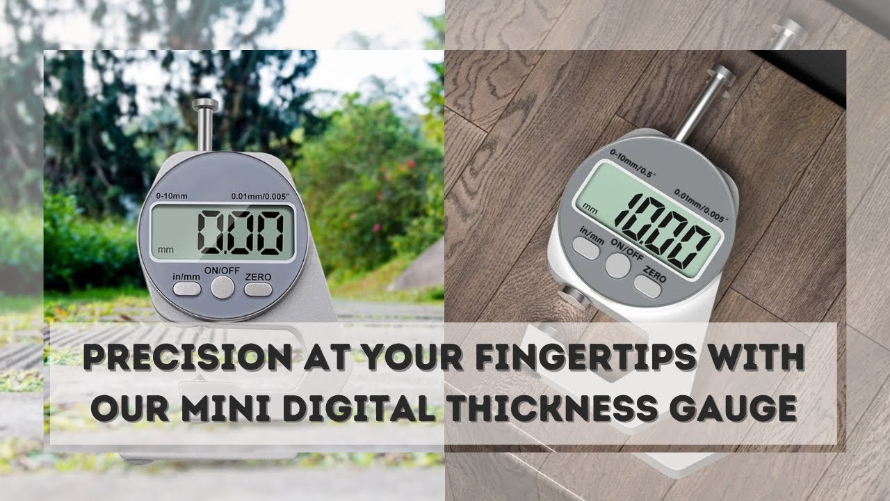 Mini Digital Thickness Gauge - With Large LCD Screen Display,
