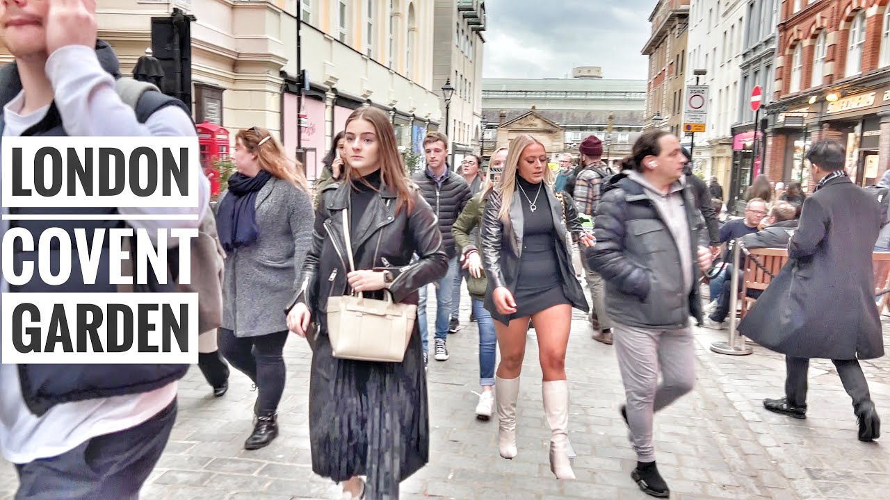 London Walk, Central London Walk, Leicester Square to Royal Opera House via Covent Garden. 4K HDR