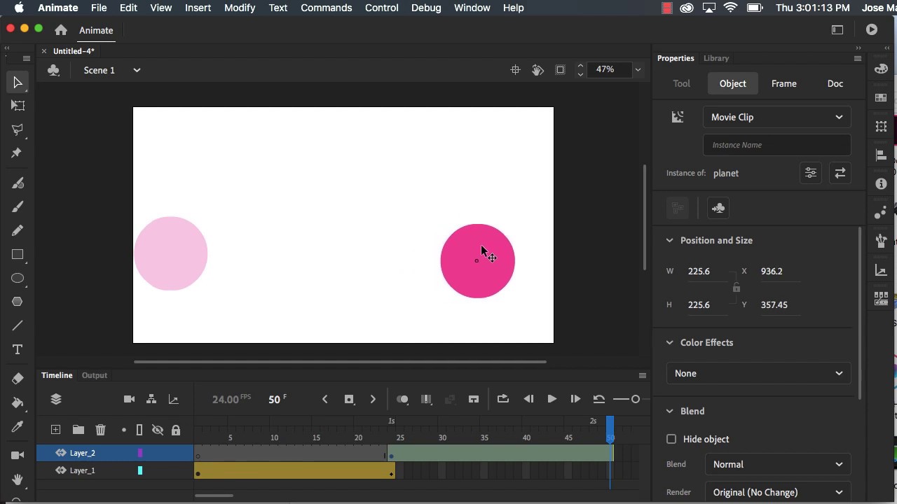 Adobe Animate CC Tutorial Motion Tweens