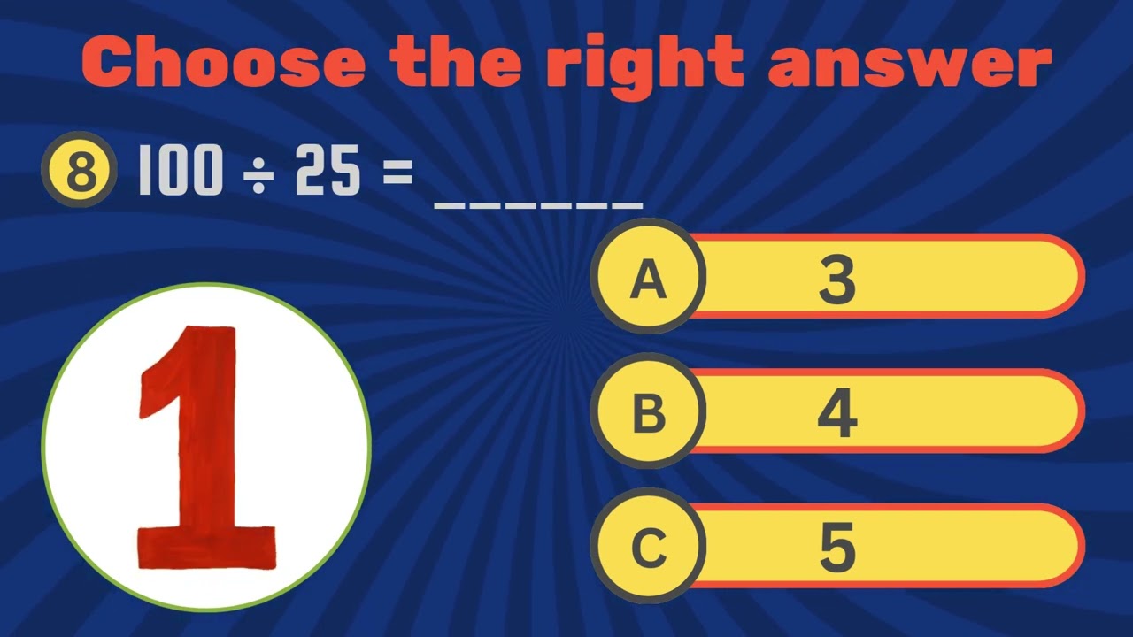 Mathematics MCQs for grade 3