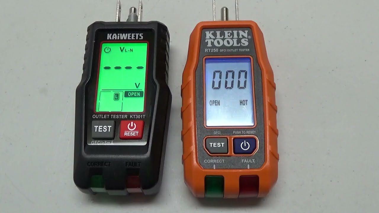 Тестер розеток Kaiweets KT301T против Klein Tools RT250