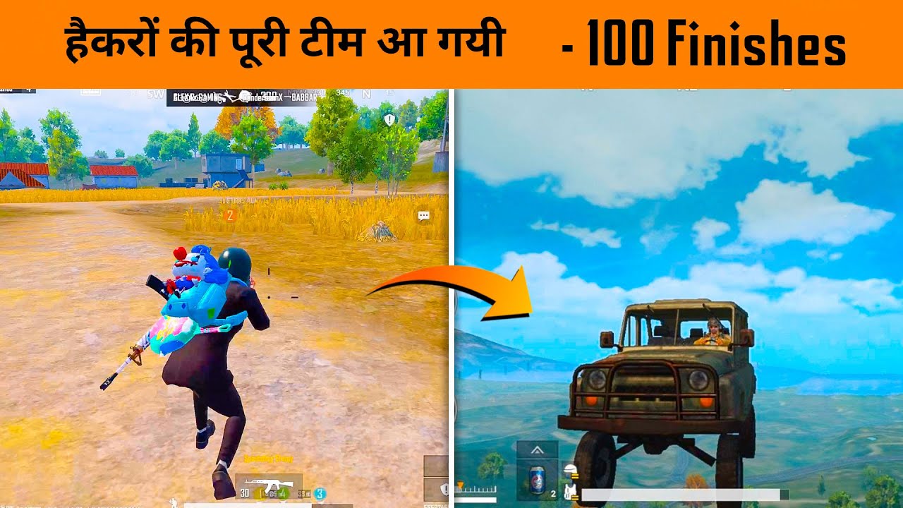 😱 Worlds Biggest Hacker Squad in BGMI with 100 Finishes in Conqueror Lobby - Bandookbaaz