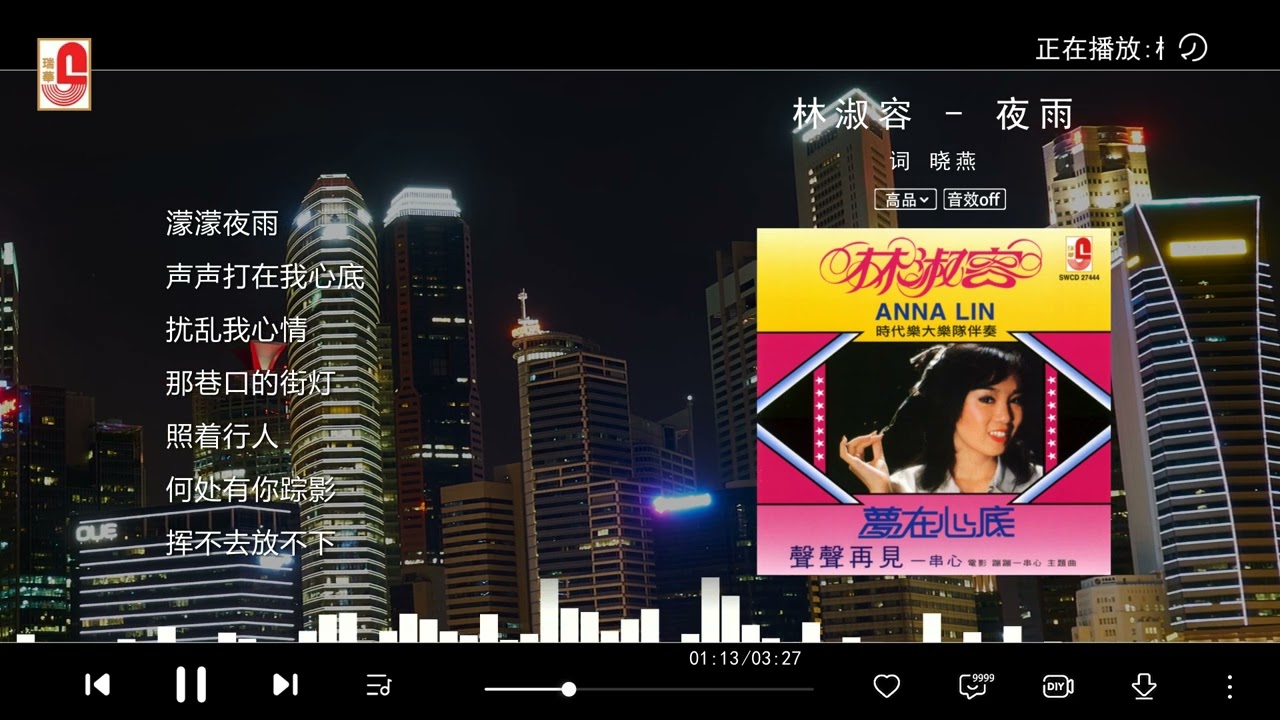 林淑容 - 夜雨（Official Lyric Video)