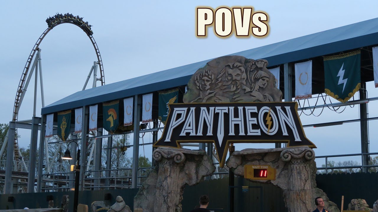 Pantheon POVs (Front & Back Rows), Busch Gardens Williamsburg Intamin Launch Coaster | Non-Copyright