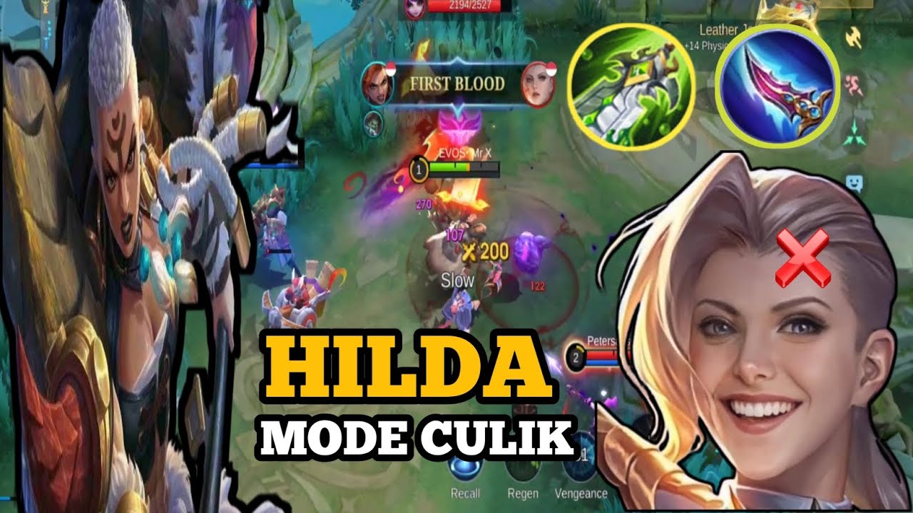 BEST DUA ITEM BUILD HILDA 2025 PENGHANCUR EXP LANE . AGAR BISA KILL BANYAK. 