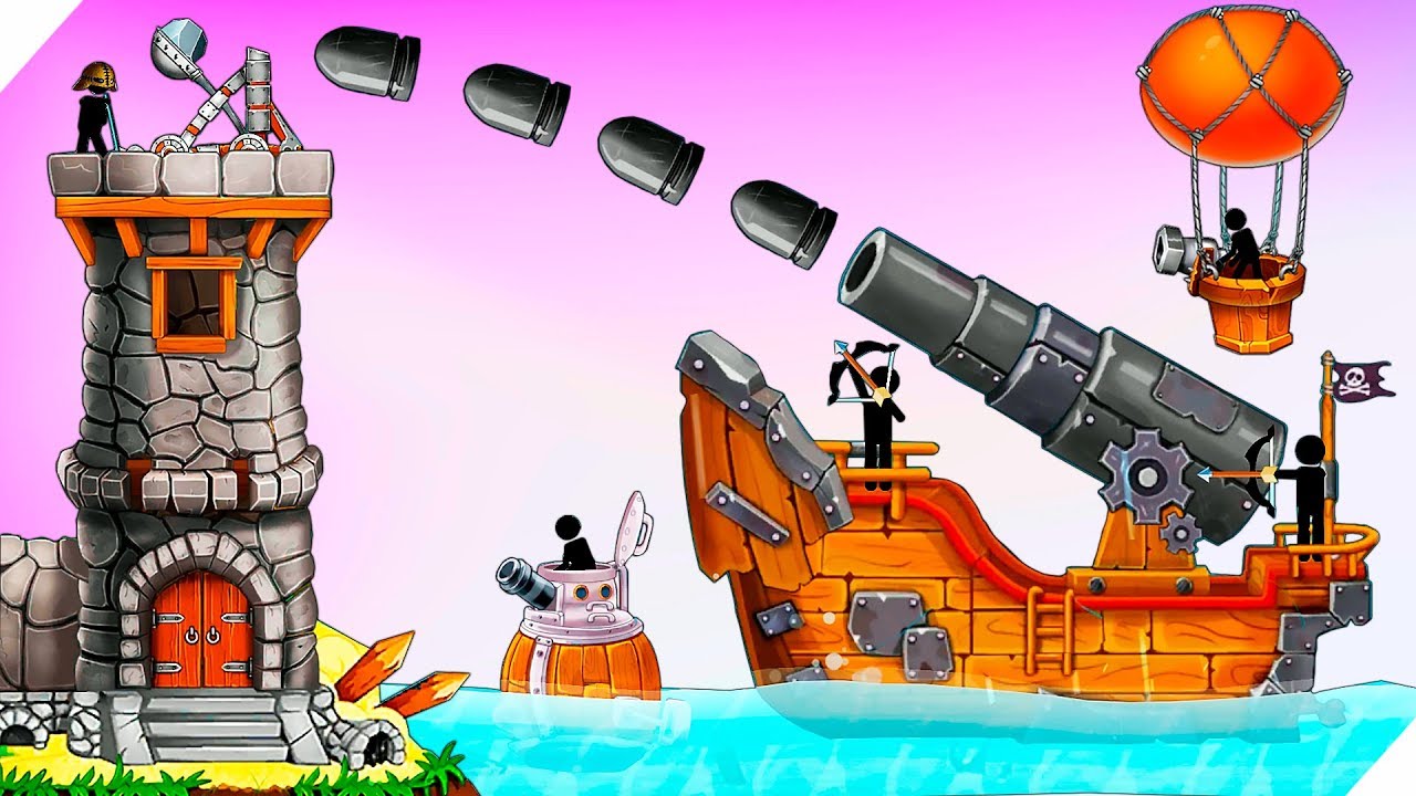 ПОДВОДНАЯ ЛОДКА и ПУШКА - Катапульта: Атака пиратов The Catapult:Clash With Pirates Игры для андроид