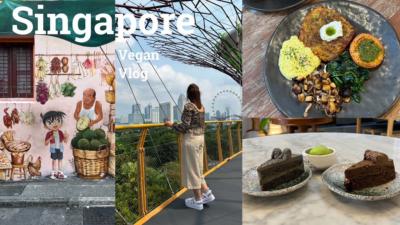 First day in Singapore 🌴 Amazing vegan food 🌱 | Singapore Vlog - Part 2
