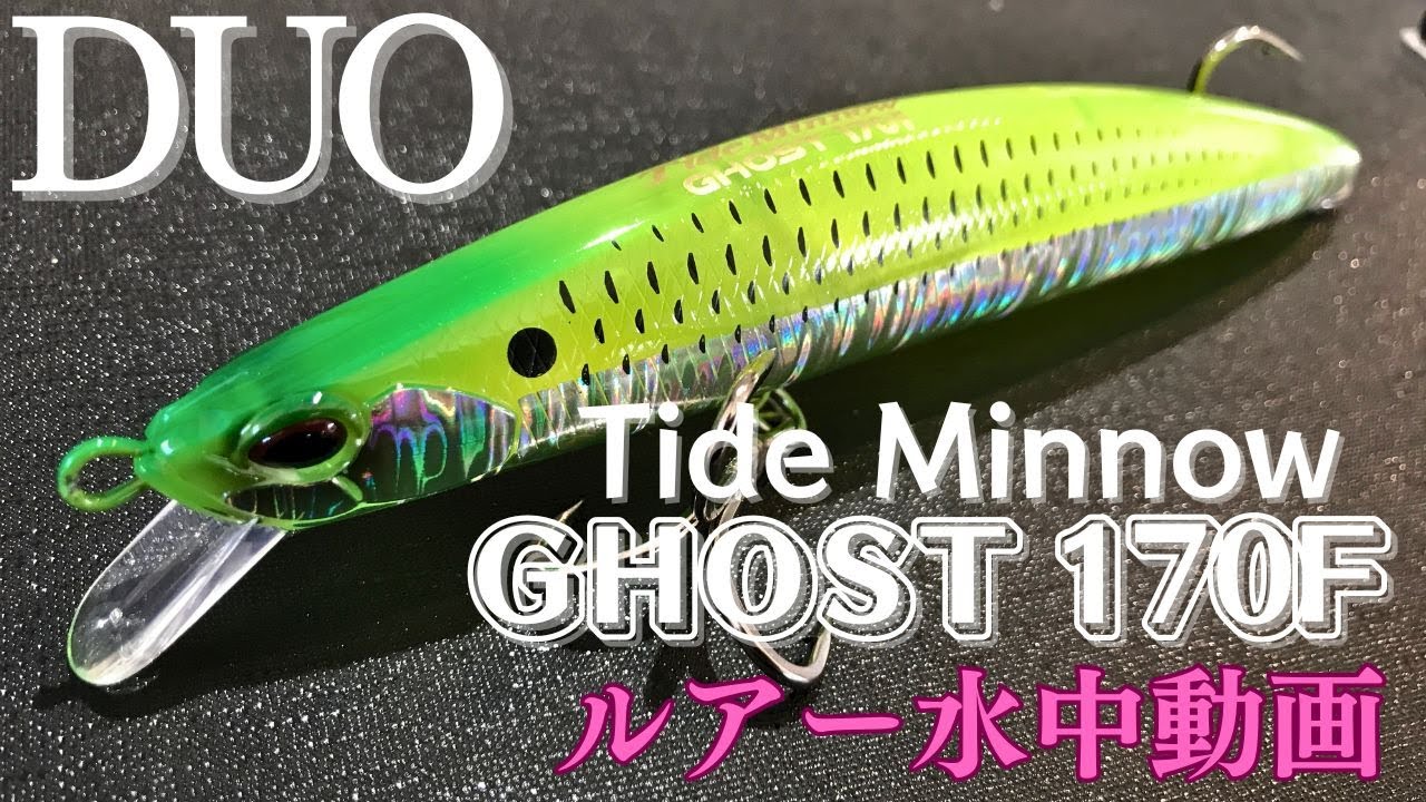 【タイドミノーゴースト】水中映像　「DUO Tide Minnow GHOST 170F」　ルアー水中動画