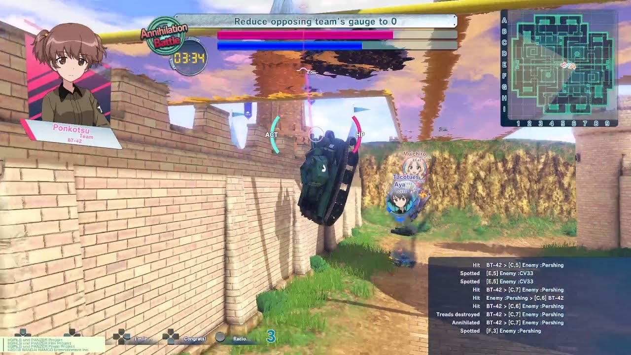 Girls und Panzer Dream Tank Match DX | Physics Experiment