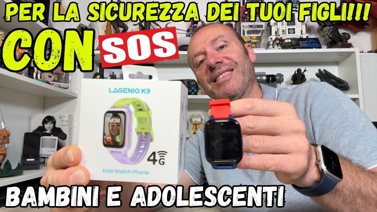 LAGENIO K9 GENITORI PIÙ TRANQUILLI e SICUREZZA ai TUOI FIGLI SMARTWATCH con GPS SOS 4G