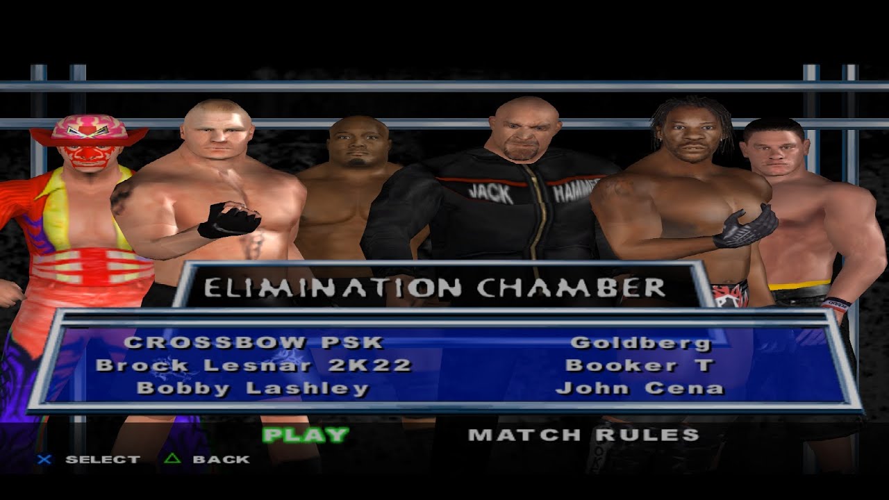 WWE Here Comes the Pain Elimination Chamber Gameplay | Created Superstar (PS2 Classic)