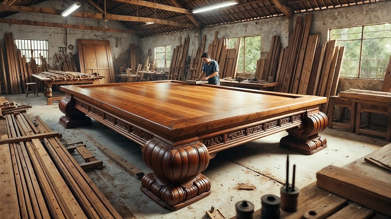Top 1 Excellent Workmanship from Mr Van Work shop || Making Table From Extremely Heavy Solid Wood