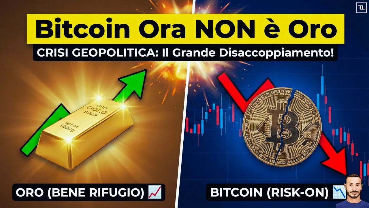 Bitcoin Ora NON &egrave; Oro