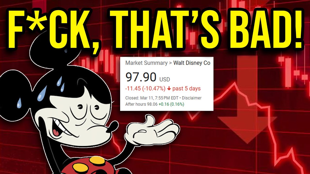 Disney Stock UNDER $100 Again?! Steepest DIS Drop in YEARS!