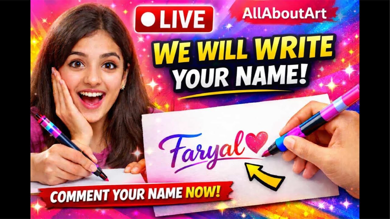 Writing your name live #livestream #relaxinglive #commentyourname