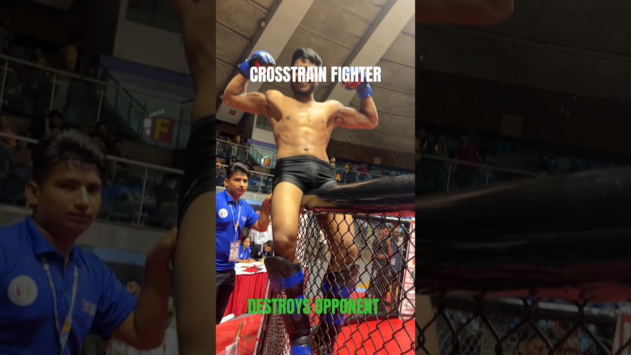 Crosstrain Fight Club fighter runs through opponent at ICL #mma #bjj #ufc #india #delhi