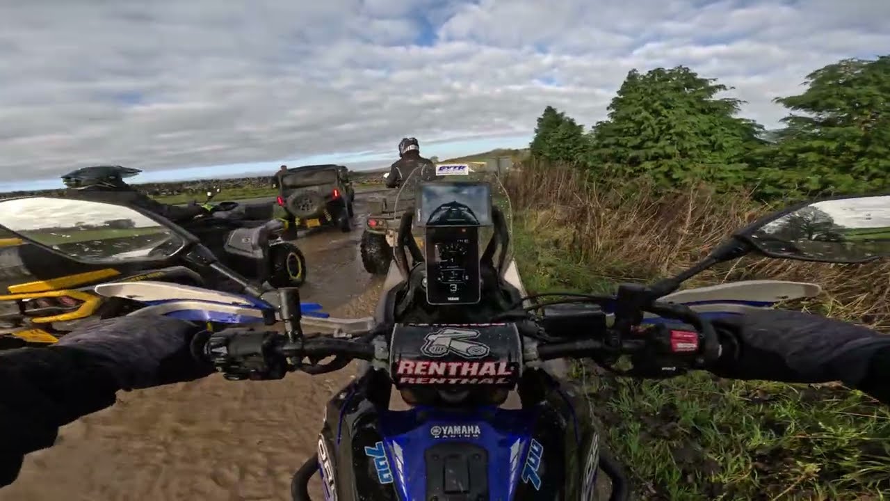 peak district winter big big loop t7 tenere 700 uk green laning utv's quads sxs's wet and cold day